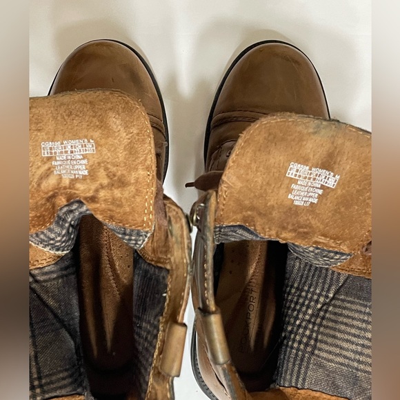 ROCKPORT Cobb Hill Bethany Womens Brown Boots Lace Up/Back Zip Lined Sz 6.5 - Picture 8 of 16